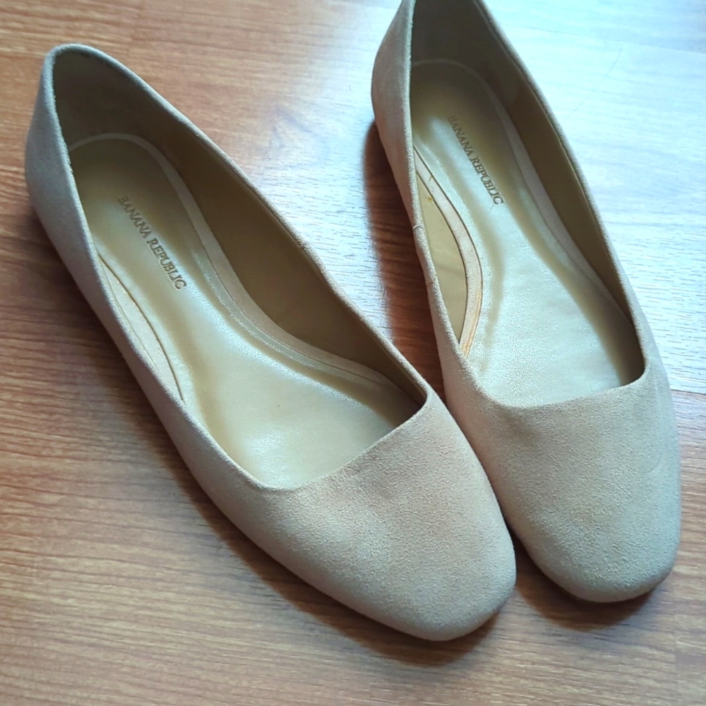 Suede Nude Flats